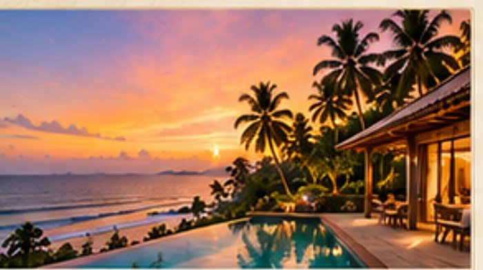 Casa Paddington beach resort at sunset
